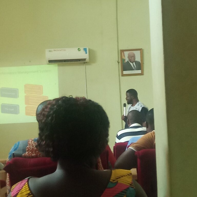 A One Day Orientation Workshop for Staff on the New Records Management Operational Manual On at the Church of Pentecost-Shama by the Human Resource Department of Shama District Assembly