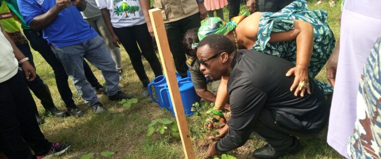 NADMO in collaboration with KEDA embarked on Tree Planting exercise within Shama District